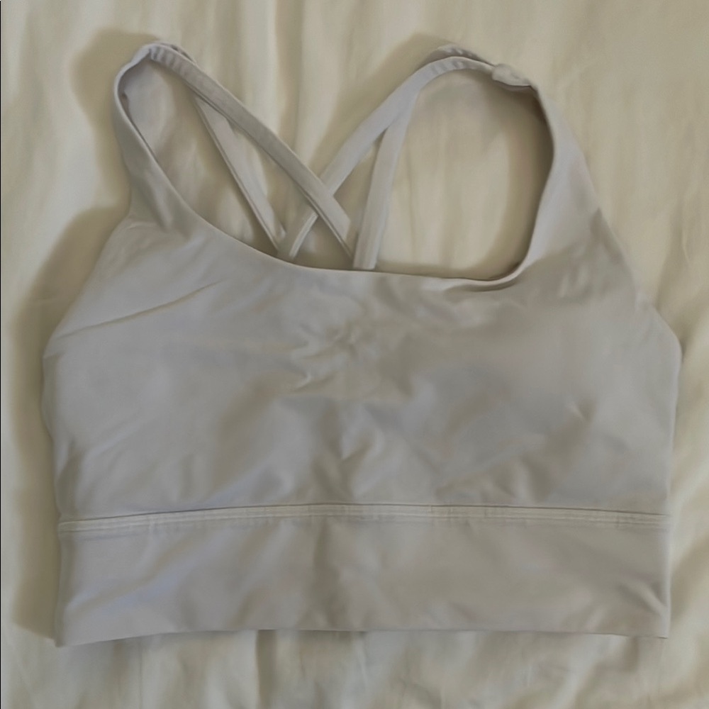 Lululemon Energy Longline White Sports Bra 6